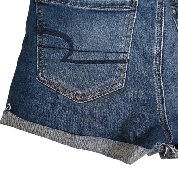 American Eagle Women's 6 Hi-Rise Shortie Denim Jean Shorts - Picture 6 of 10